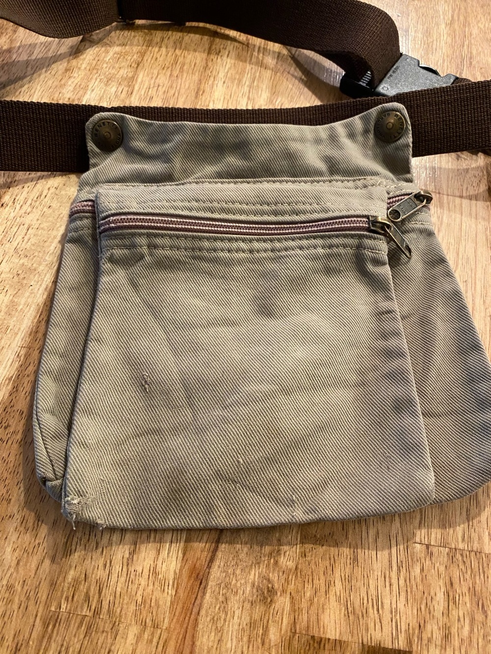 Unisex Vintage Bennett Barcelona Canvas Waist Bag Utility Fanny Pack Khaki Y2K